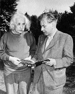 С Альбертом Эйнштейном.