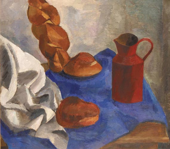 Роберт Фальк. Натюрморт с халой и кувшином. 1914. Собрание Майи и Анатолия Беккерман